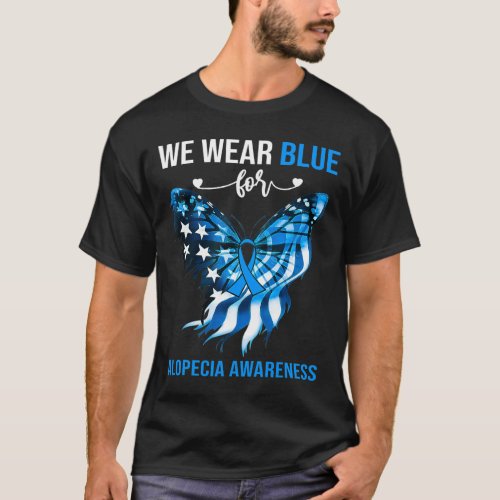 Awareness 4th July Blue Butterfly  T_Shirt