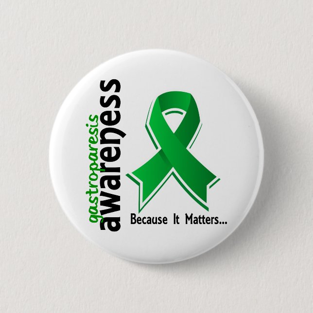 Awareness 5 Gastroparesis Pinback Button (Front)