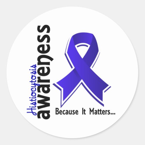 Awareness 5 Histiocytosis Classic Round Sticker
