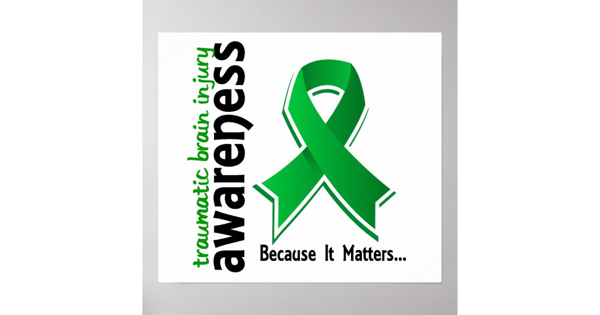 Awareness 5 Traumatic Brain Injury TBI Poster | Zazzle.com