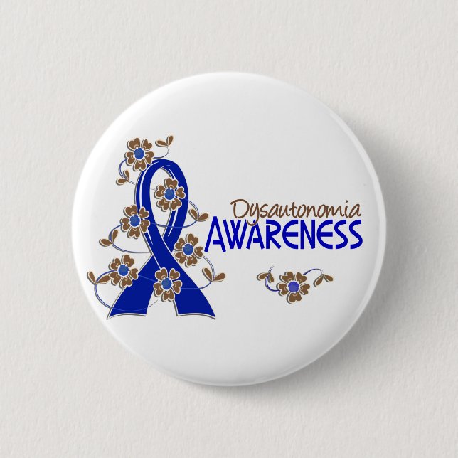 Awareness 6 Dysautonomia Pinback Button (Front)