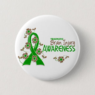 Awareness 6 Traumatic Brain Injury Pinback Button