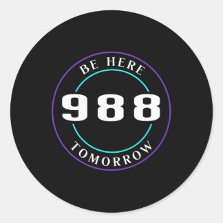 Awareness 988 - Suicide Prevention Classic Round Sticker