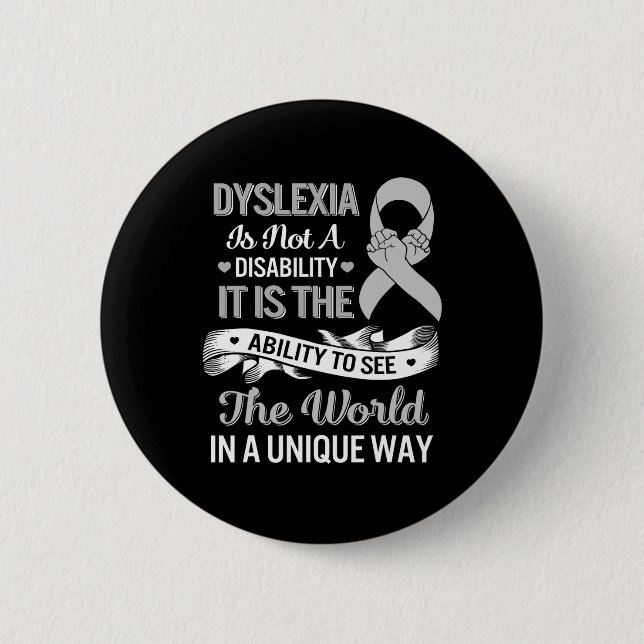 Awareness Ability See World Unique Not Disability  Button (Front)