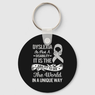 Awareness Ability See World Unique Not Disability Keychain