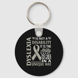 Awareness Ability See World Unique Not Disability  Keychain
