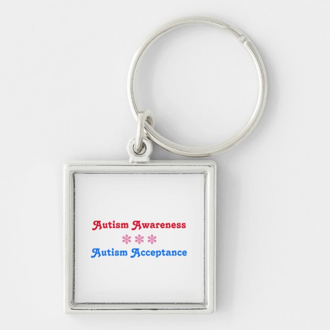 Awareness Acceptance stars Keychain (Front)