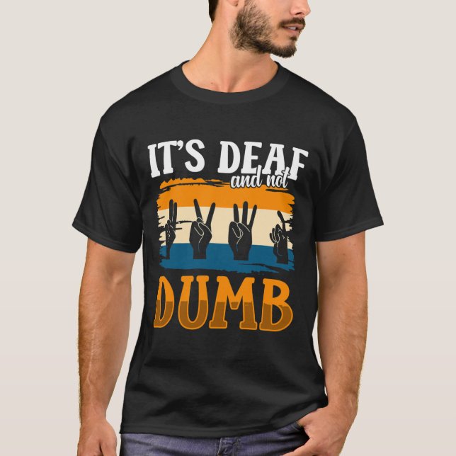 Awareness And Asl Hand Gesture Deaf Pride 1  T-Shirt (Front)