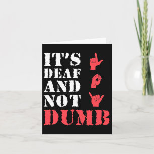 Awareness And Asl Hand Gesture Deaf Pride Card