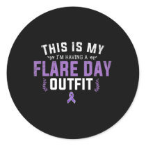 Awareness And Fibromyalgia Spoonie This Is My Flar Classic Round Sticker