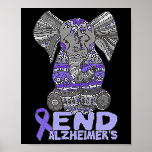 Awareness And Gifts Purple Elephant  Poster