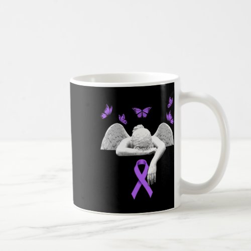Awareness Angel Purple Ribbon Butterfly  Coffee Mug