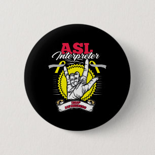 Awareness Asl Deafness Hearing Loss Warrior Button