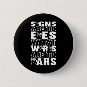 Awareness Asl Sign Language American Sign Language Button