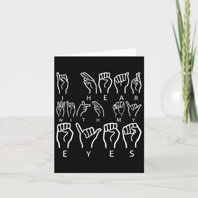 Awareness Asl Sign Language American Sign Language Card (Front)