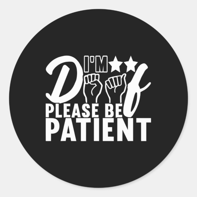 Awareness Asl Sign Language American Sign Language Classic Round Sticker (Front)