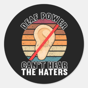 Awareness Asl Sign Language American Sign Language Classic Round Sticker