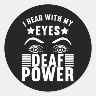 Awareness Asl Sign Language American Sign Language Classic Round Sticker