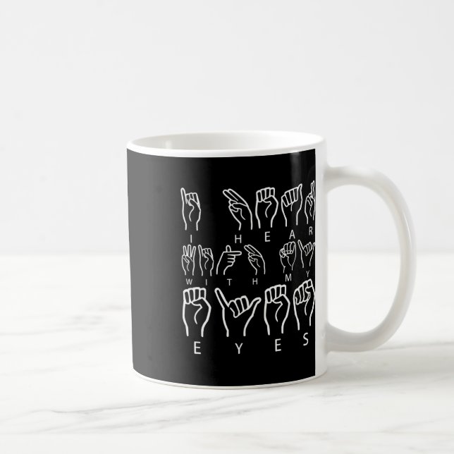 Awareness Asl Sign Language American Sign Language Coffee Mug (Right)