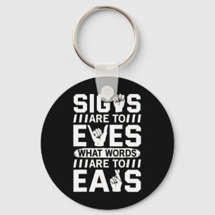 Awareness Asl Sign Language American Sign Language Keychain