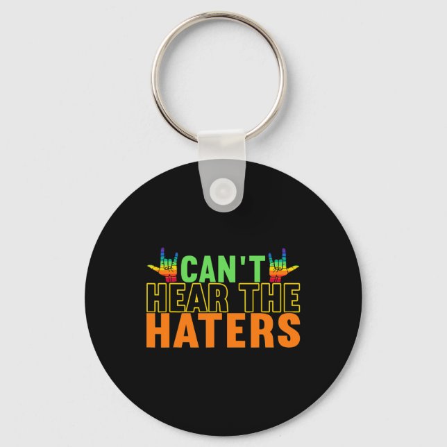 Awareness Asl Sign Language American Sign Language Keychain (Front)