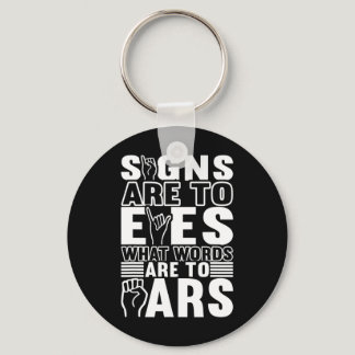 Awareness Asl Sign Language American Sign Language Keychain