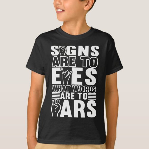 Awareness Asl Sign Language American Sign Language T_Shirt