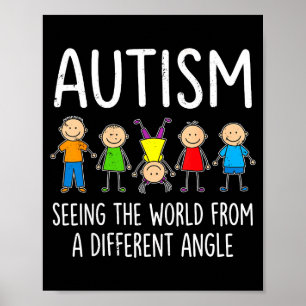 Awareness autism seeing the world from a different poster