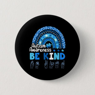 Awareness Be Kind Asl Hand Sign Language Button