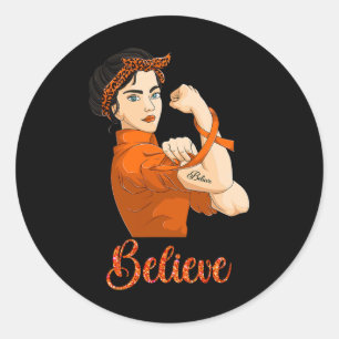 Awareness Believe Classic Round Sticker