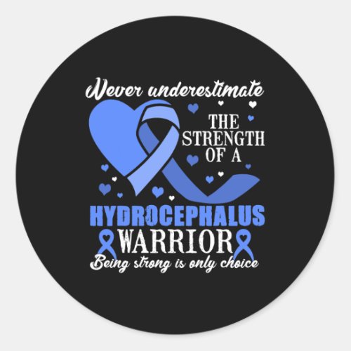 Awareness Blue Ribbon Support  Classic Round Sticker