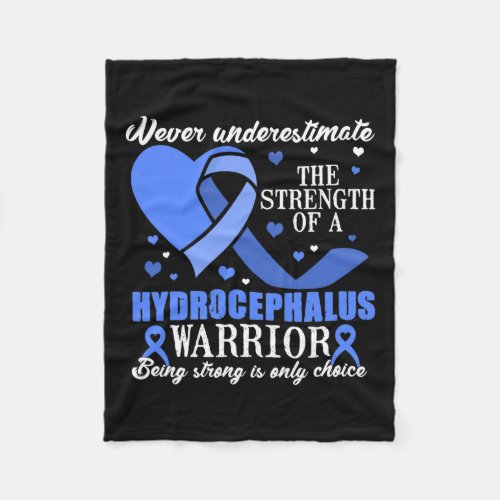 Awareness Blue Ribbon Support  Fleece Blanket