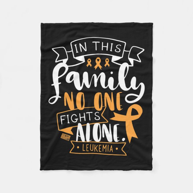 Awareness Bone Marrow Family No Alone Quote  Fleece Blanket (Front)