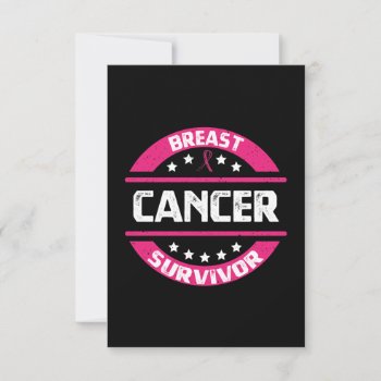 Awareness Breast Cancer Survivor Card by ne1512BLVD at Zazzle