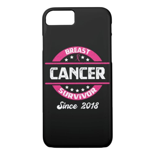 Awareness Breast Cancer Survivor Since 2018 iPhone 87 Case