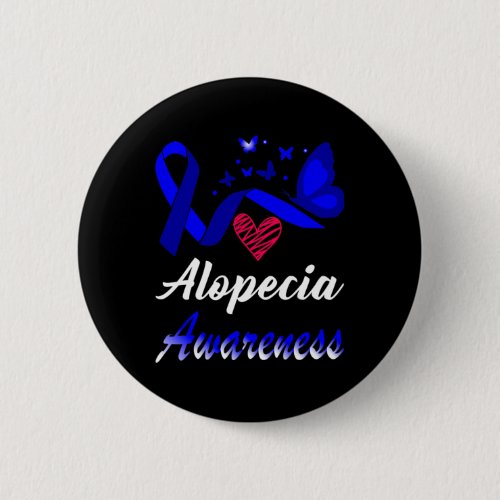 Awareness Butterflies Blue Ribbon Support 1  Button