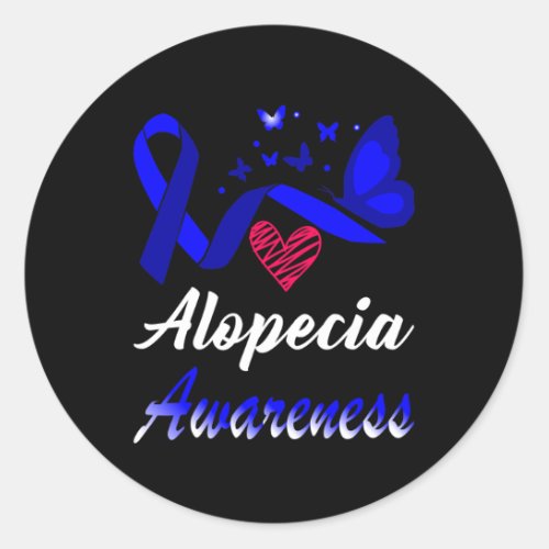 Awareness Butterflies Blue Ribbon Support 1  Classic Round Sticker