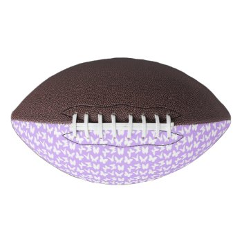 Awareness Butterflies On Lilac Purple Football by FunWithFibro at Zazzle