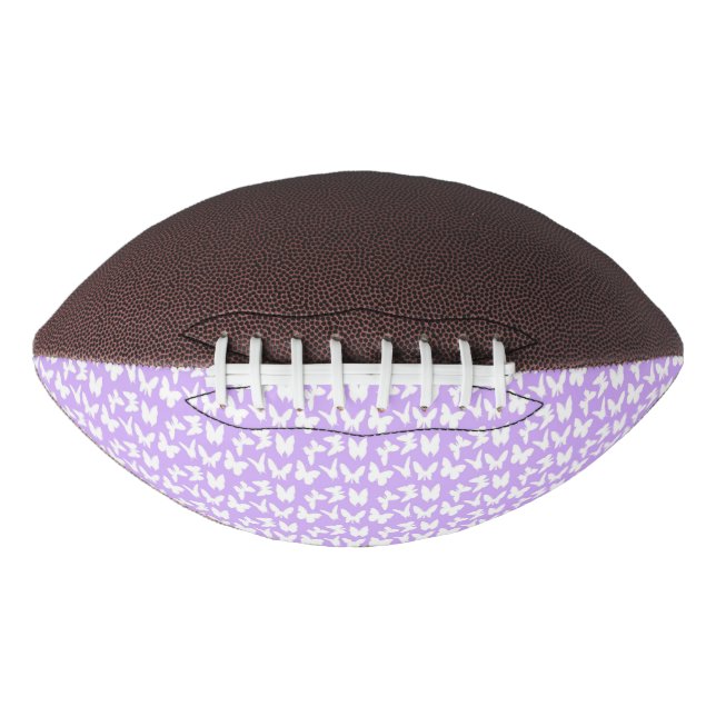Awareness Butterflies on Lilac Purple Football (Front)