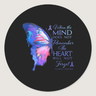 Awareness Butterfly  Classic Round Sticker