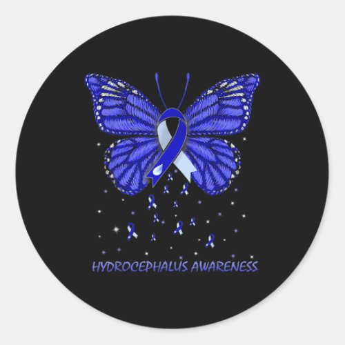 Awareness Butterfly  Classic Round Sticker