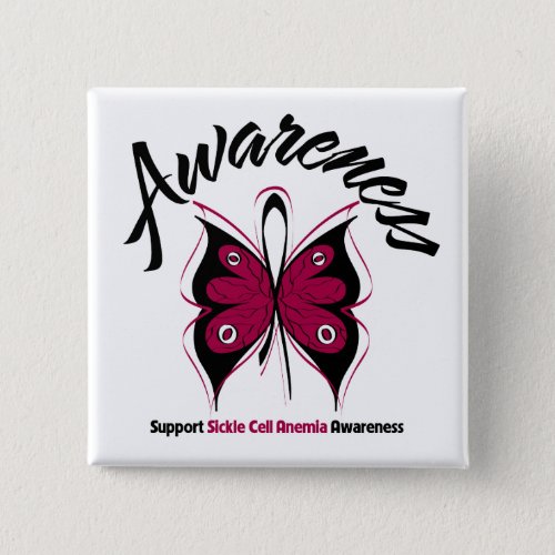 AWARENESS Butterfly Sickle Cell Anemia Button