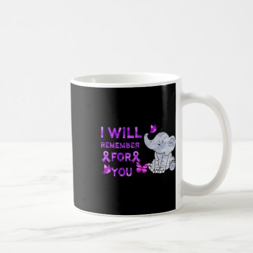 Awareness Cute Elephant I Will Remember For You 3  Coffee Mug