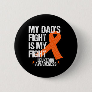 Awareness Dad Fight Orange Ribbon Gift Idea Button