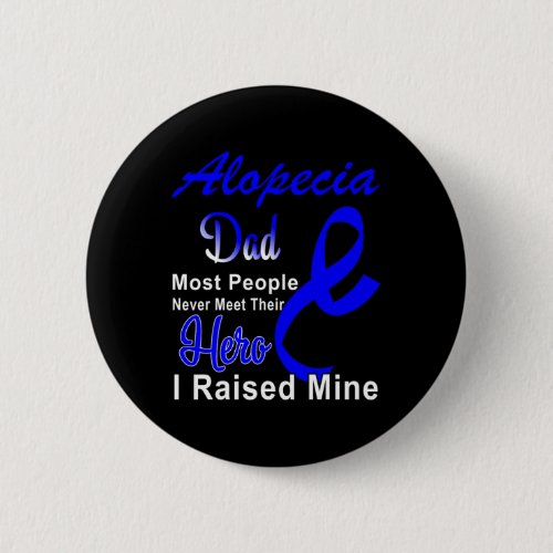 Awareness Dad Support Blue Ribbon Father  Button