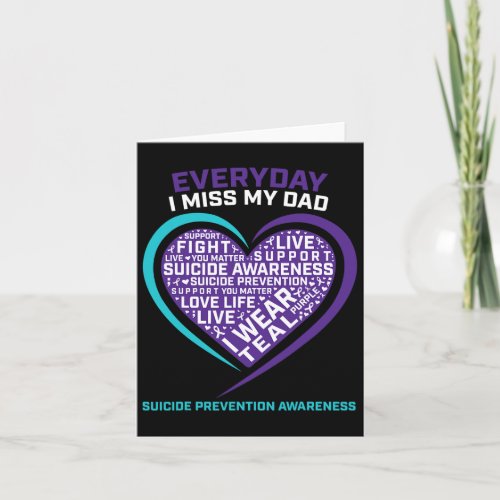 Awareness Dad Women Men Suicide Prevention  Card