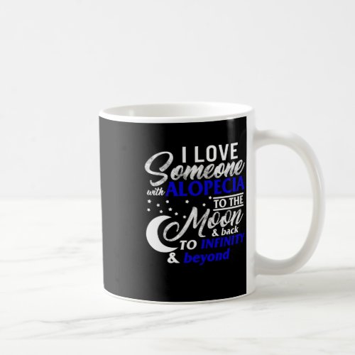 Awareness Dark Blue Ribbon Hair Loss Support Fight Coffee Mug