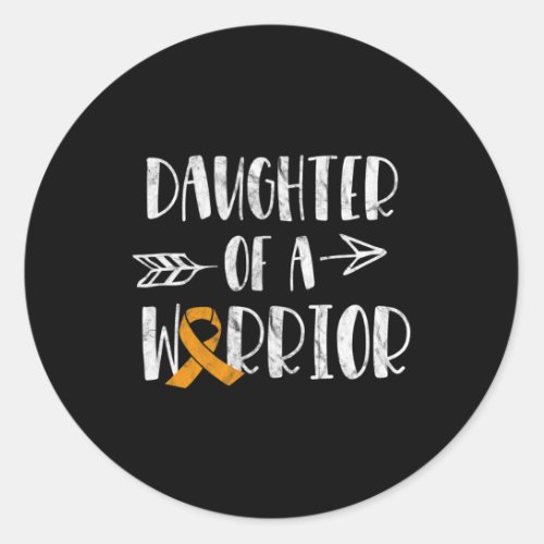 Awareness Daughter Of A Warrior Blood Cancer  Classic Round Sticker