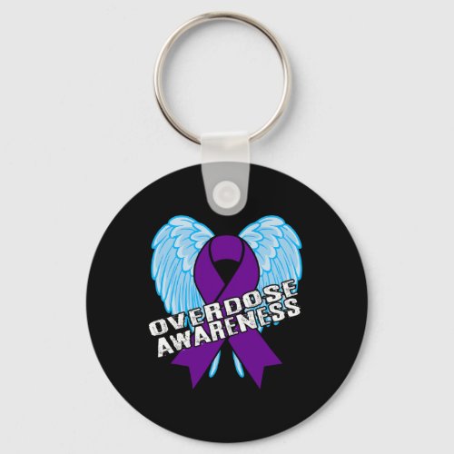 Awareness Day Angel Against Addictions Tee  Keychain