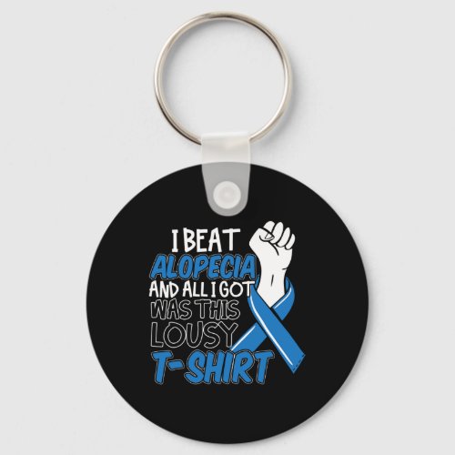 Awareness Design For A Alopecia Patient  Keychain